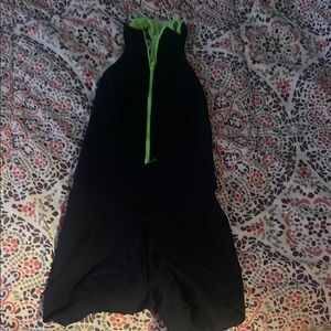 Black and Green Sleeveless Jumpsuit